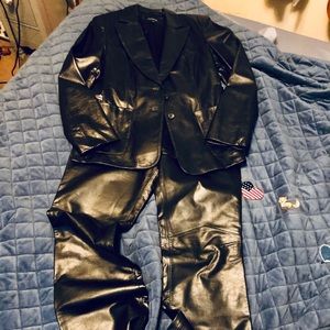 Vintage Women’s Express Leather Pant Suit